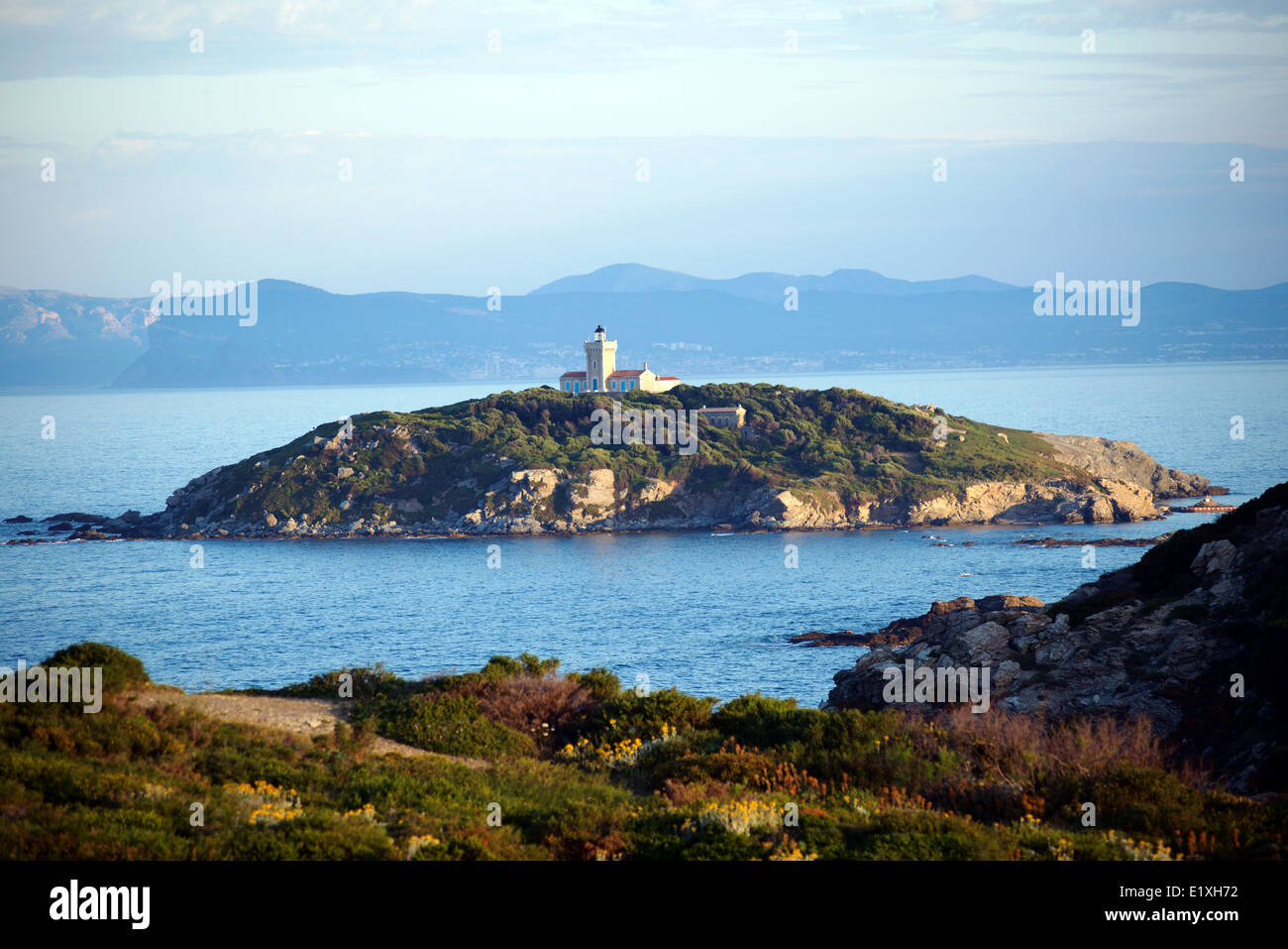 Ile du Grand Rouveau Ile des Embiez-Var-Frankreich Stockfoto