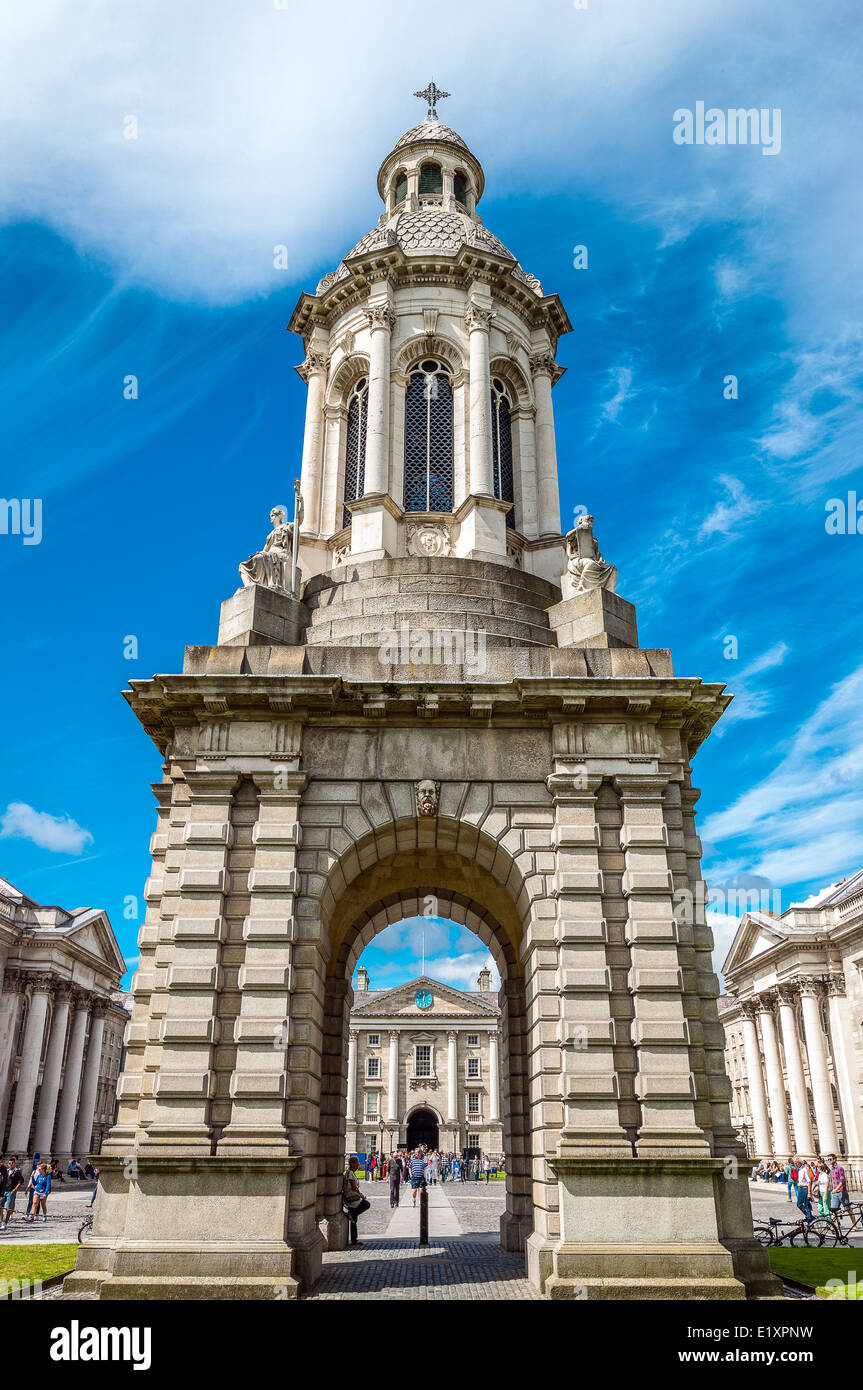 Irland, Dublin, den Campanile des Trinity College Stockfoto
