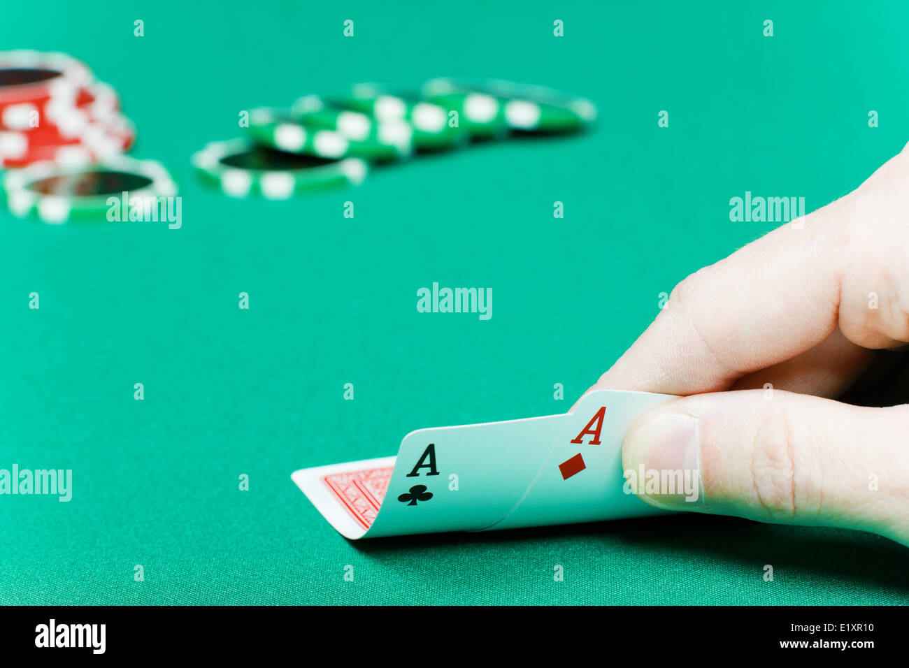 Poker-Spieler Stockfoto