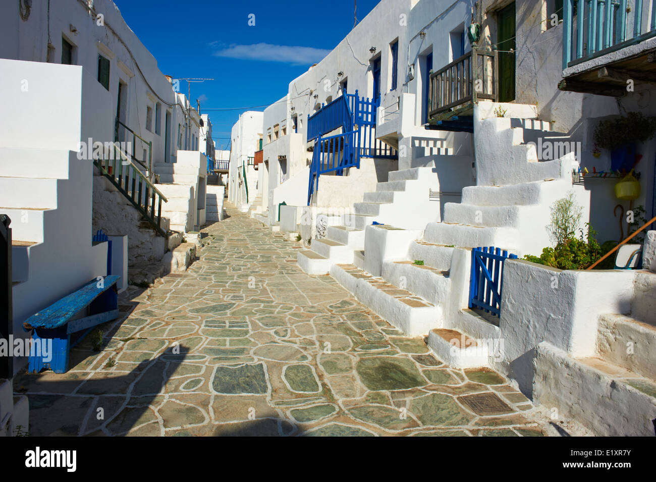 Griechenland, Cyclades Inseln, Folegandros, Hora Dorf Stockfoto