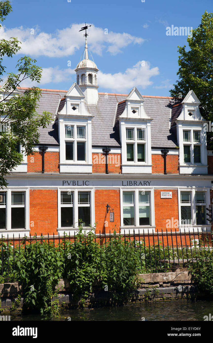 Queens Park Public Library Harrow Road Grand Union Canal LondonUK