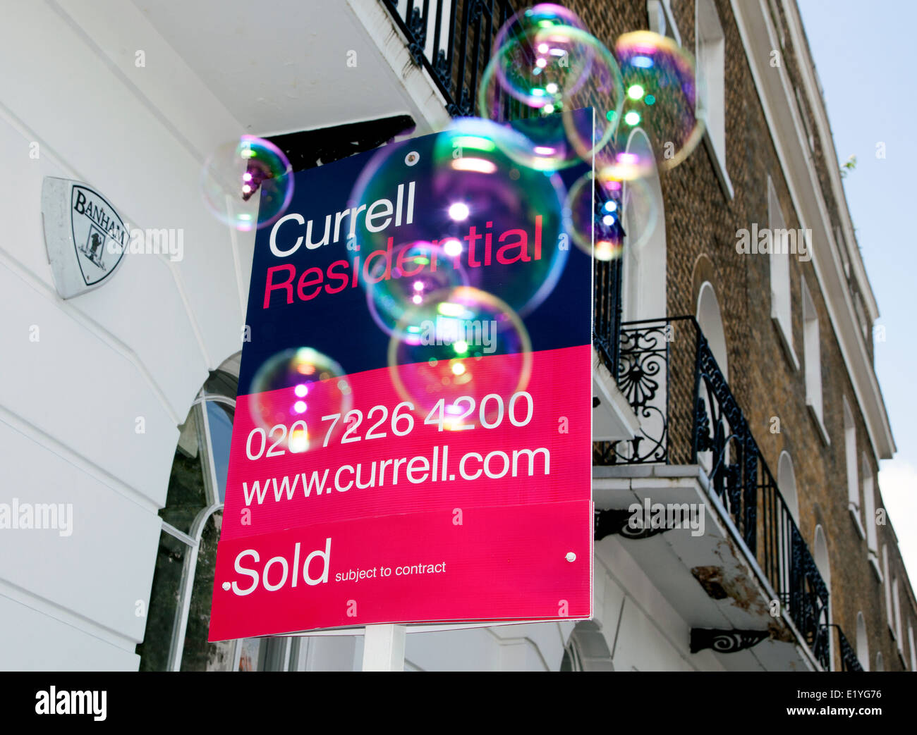 Haus Preisblase in Londoner Immobilienmarkt entwickeln Stockfoto