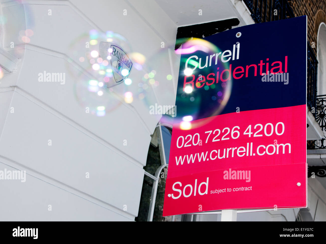 Haus Preisblase in Londoner Immobilienmarkt entwickeln Stockfoto