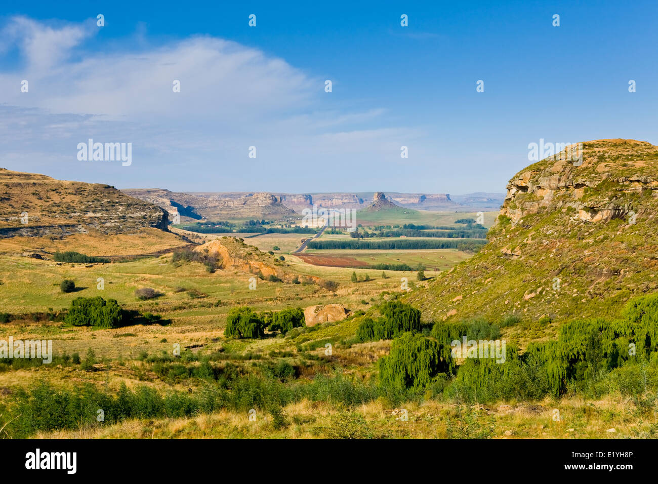 In der Nähe von Clarens kostenlose Orange Zustand, Drakensberge, Südafrika Stockfoto