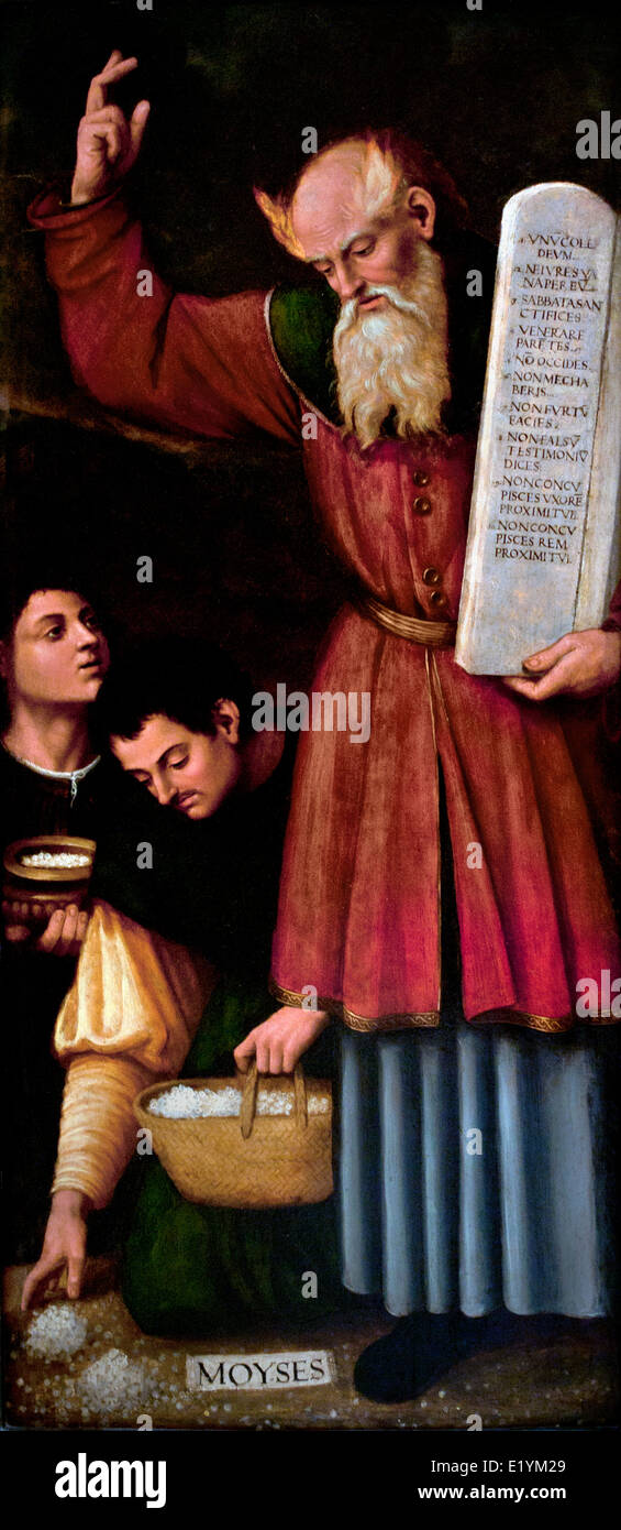 Moses von Joan de Joanes 1505-1579 mittelalterlichen gotischen Kunst Spanien Spanisch Stockfoto