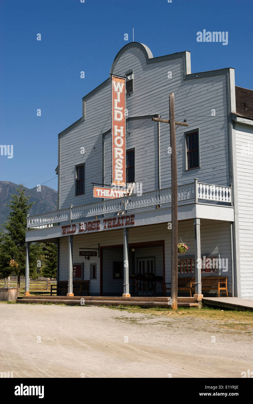 Elk203-1750v Kanada, British Columbia, Fort Steele, theater Stockfoto
