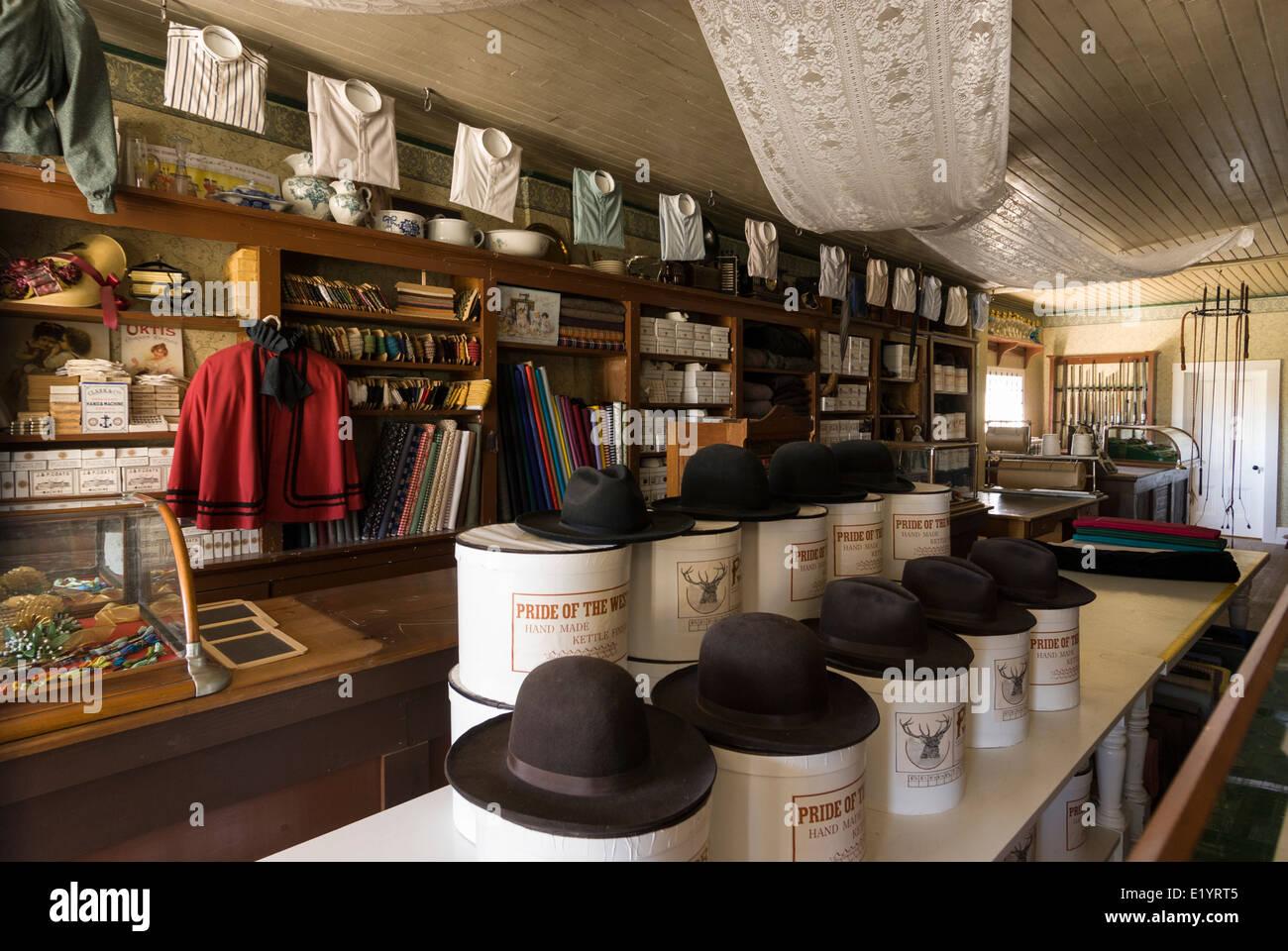 Elk203-1755 Kanada, British Columbia, Fort Steele, historischen Gemischtwarenladen Stockfoto