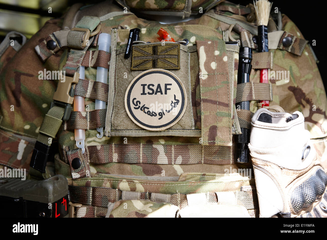 britische Armee Isaf Afghanistan Körperpanzer und uniform Stockfoto