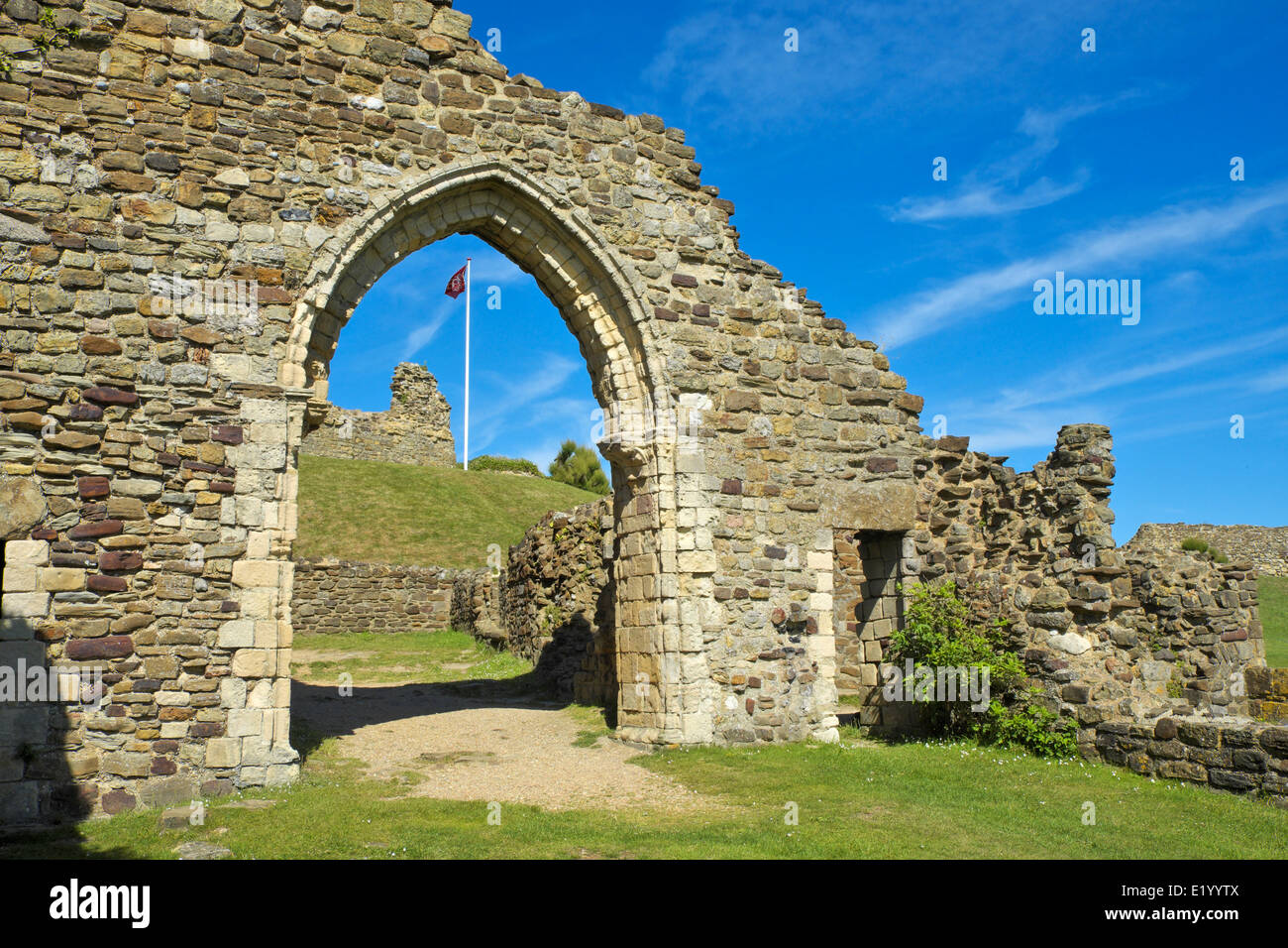 Hastings Burgruine East Sussex England UK Stockfoto