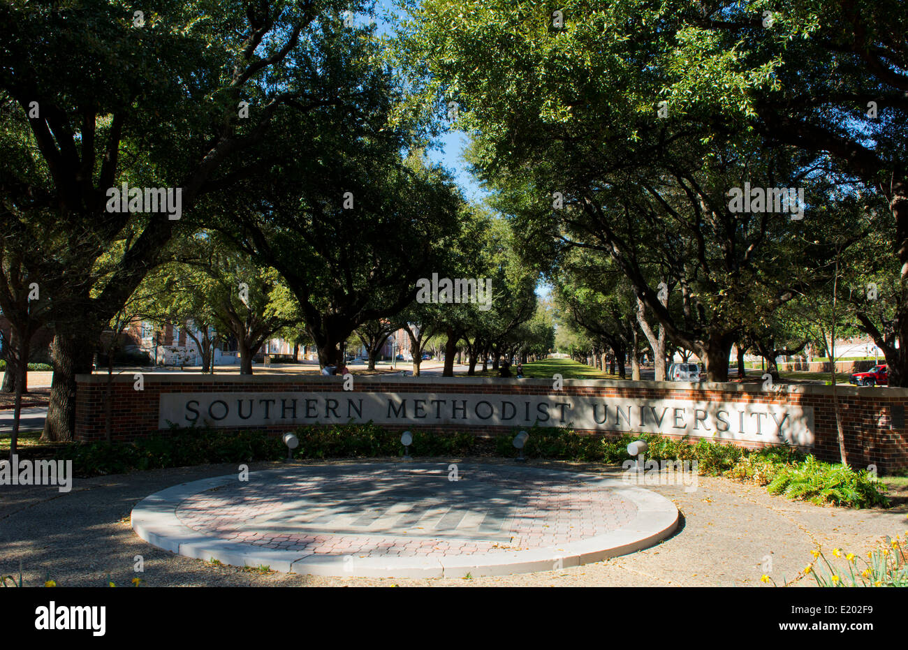 Dallas Texas Southern Methodist University SMU Park und friedliche Campusbereich des University college Stockfoto