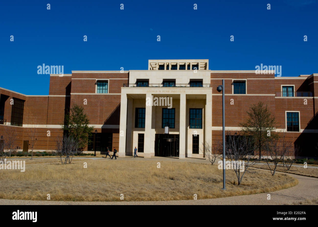 Dallas Texas Southern Methodist University SMU Präsident George W Bush Bibliotheksgebäude für Geschichte George Bush friedliche campus Stockfoto