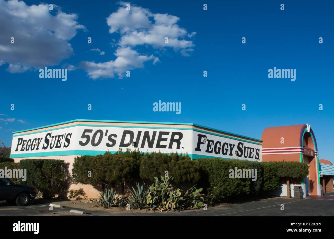 Barstow, California CA Peggy Sue 50er Jahre Restaurant historische Sehenswürdigkeit im Westen Stockfoto