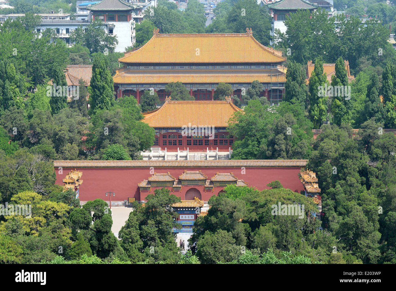 Nördlich von Peking Stadt Blick von der Kohle Hill China Stockfoto