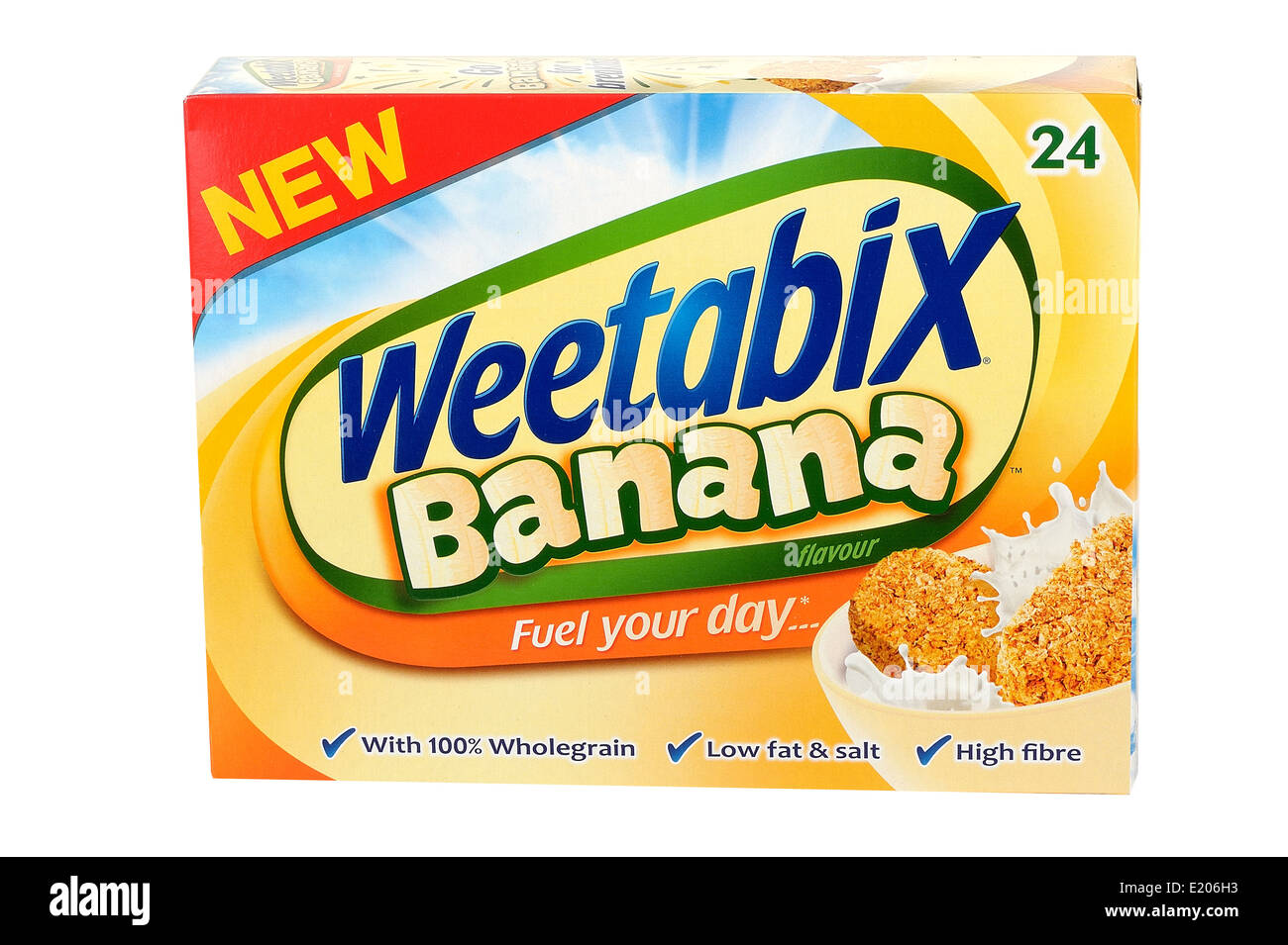 Weetabix Banane Frühstückskost aus Getreide Stockfoto