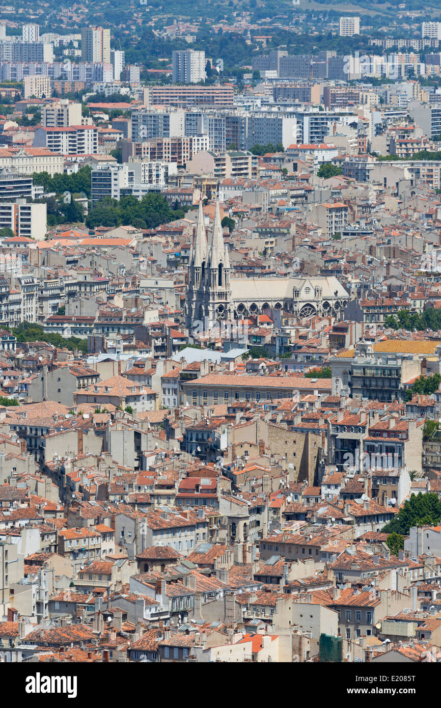 Luftaufnahme über Marseille, Frankreich Stockfoto