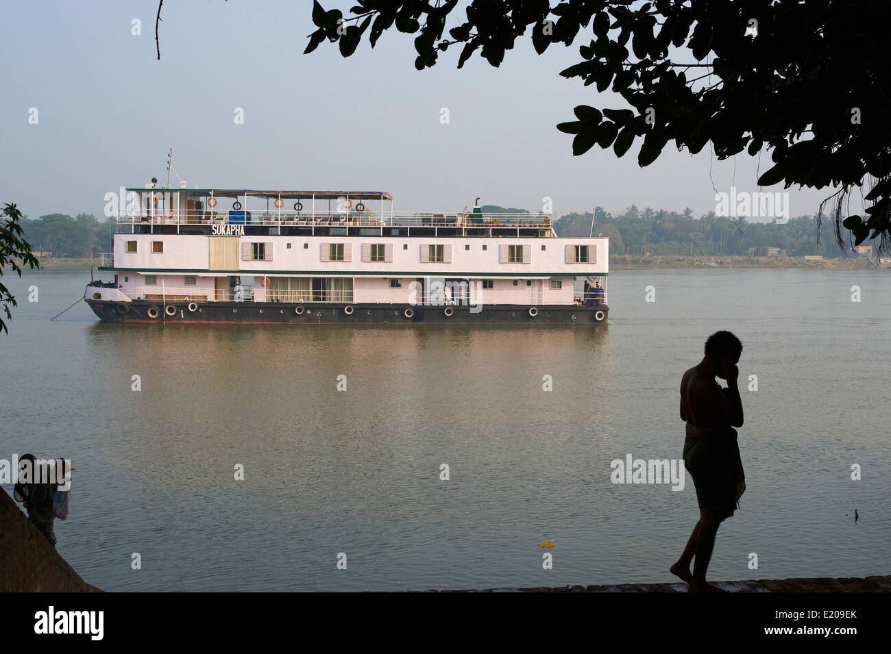Indien, Westbengalen, Sukapha Boot am Fluss Hooghly, Teil des Ganges Fluß Stockfoto