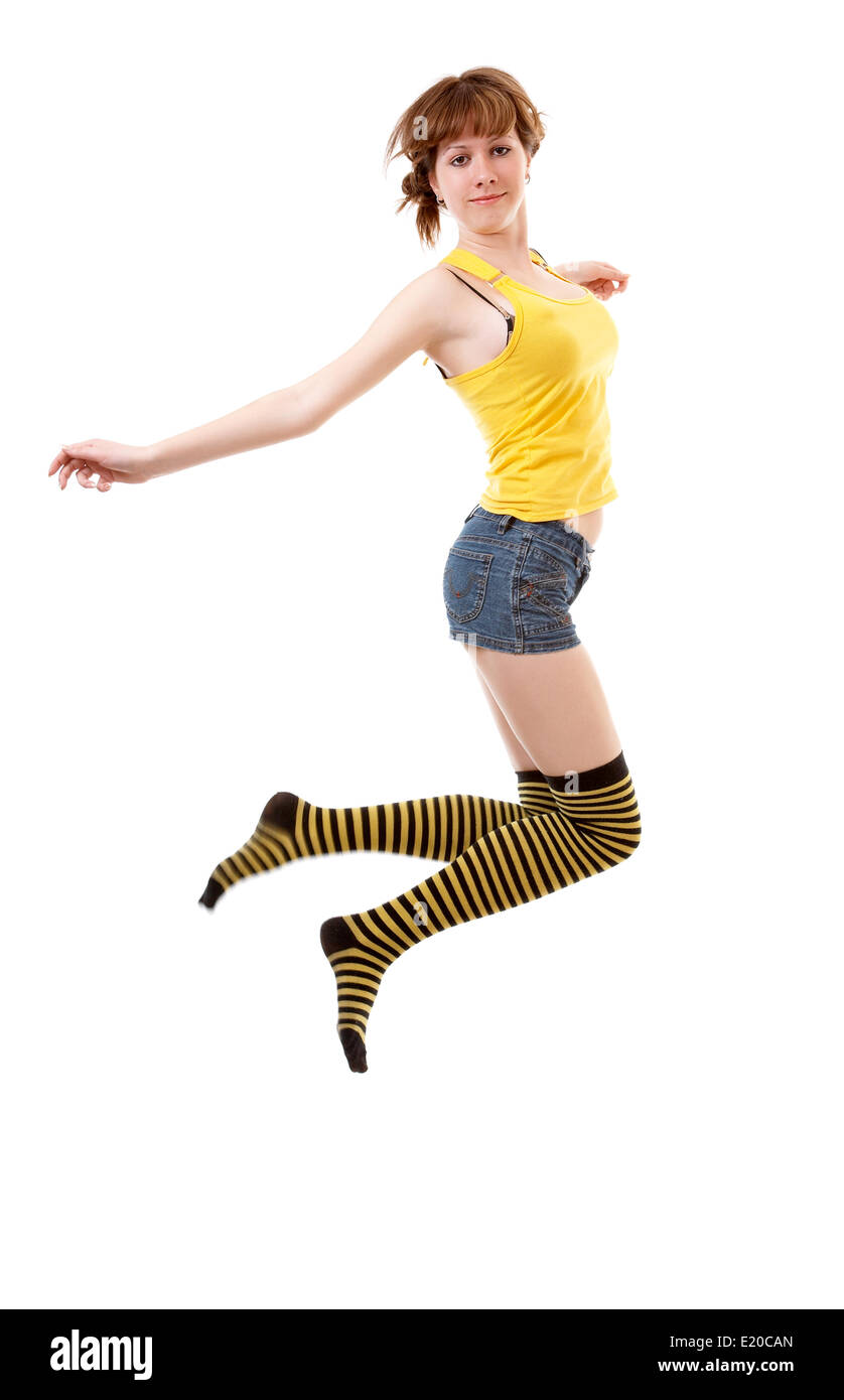 Springenden Mädchen Stockfoto