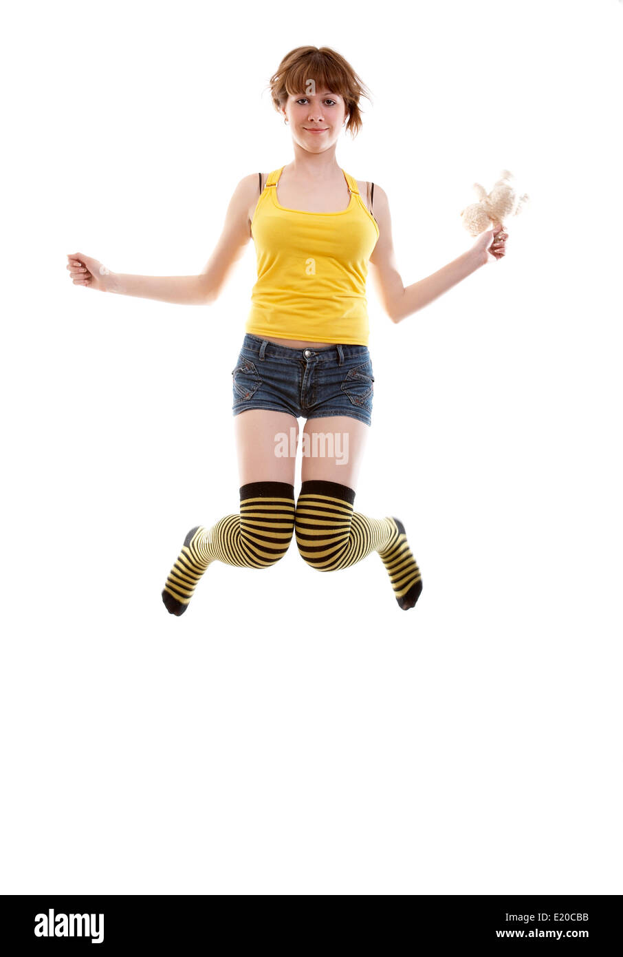 Springenden Mädchen Stockfoto