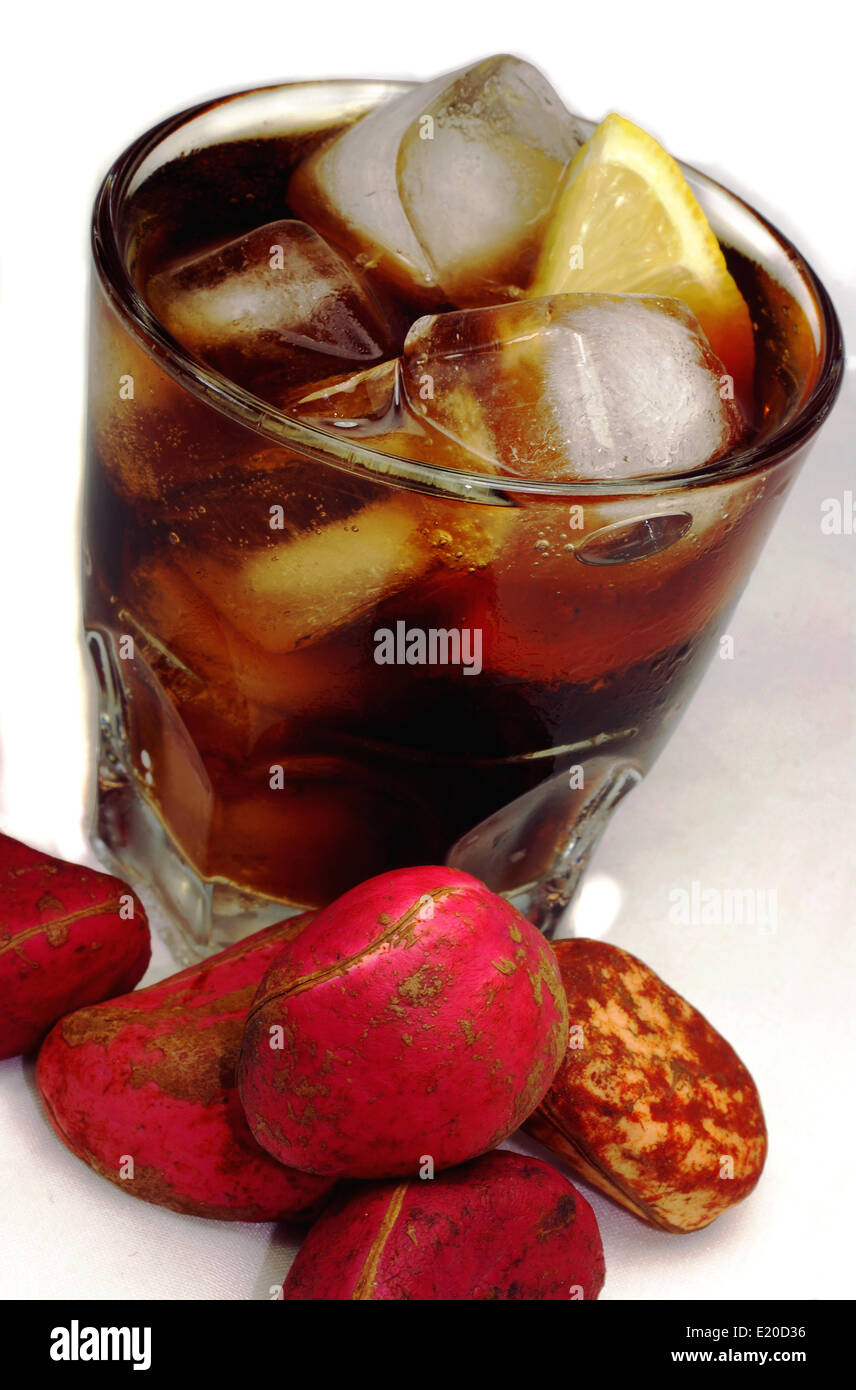Koks und Kola-Nüssen Stockfoto