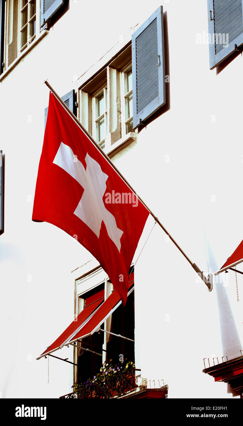Schweizer Flagge Stockfoto