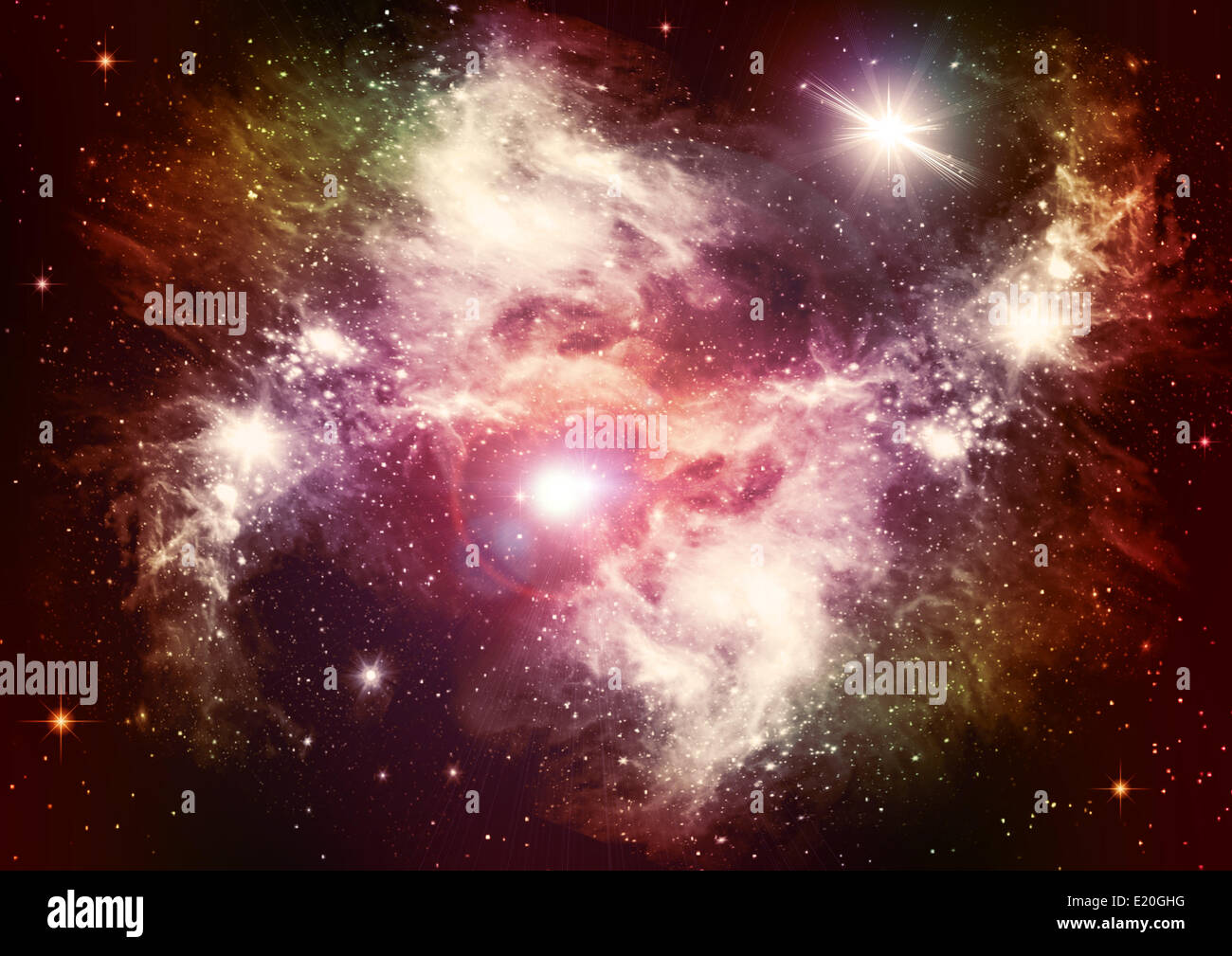 Galaxien und Sterne Stockfoto
