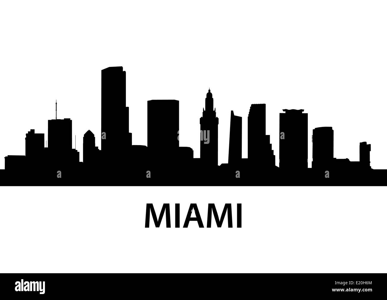 Skyline Miami Stockfoto
