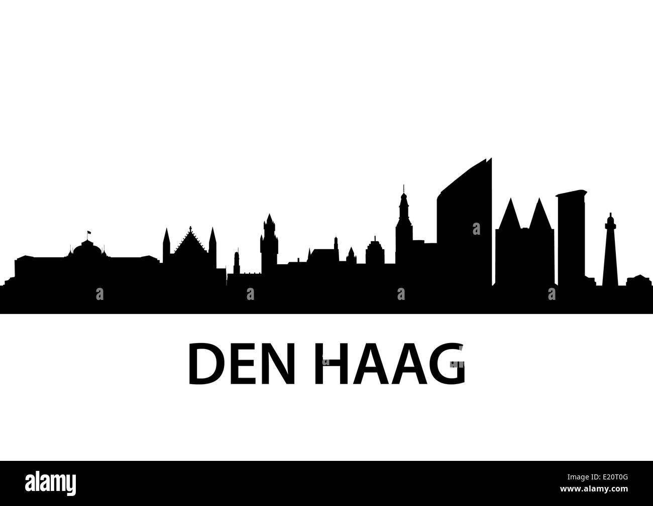 Skyline von Den Haag Stockfoto