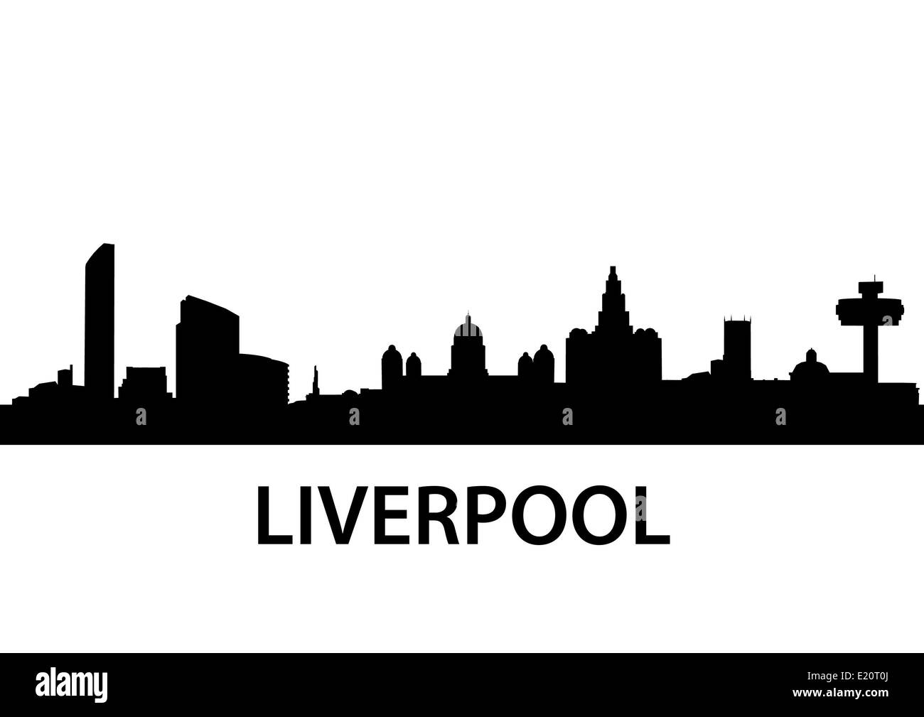 Skyline von Liverpool Stockfoto