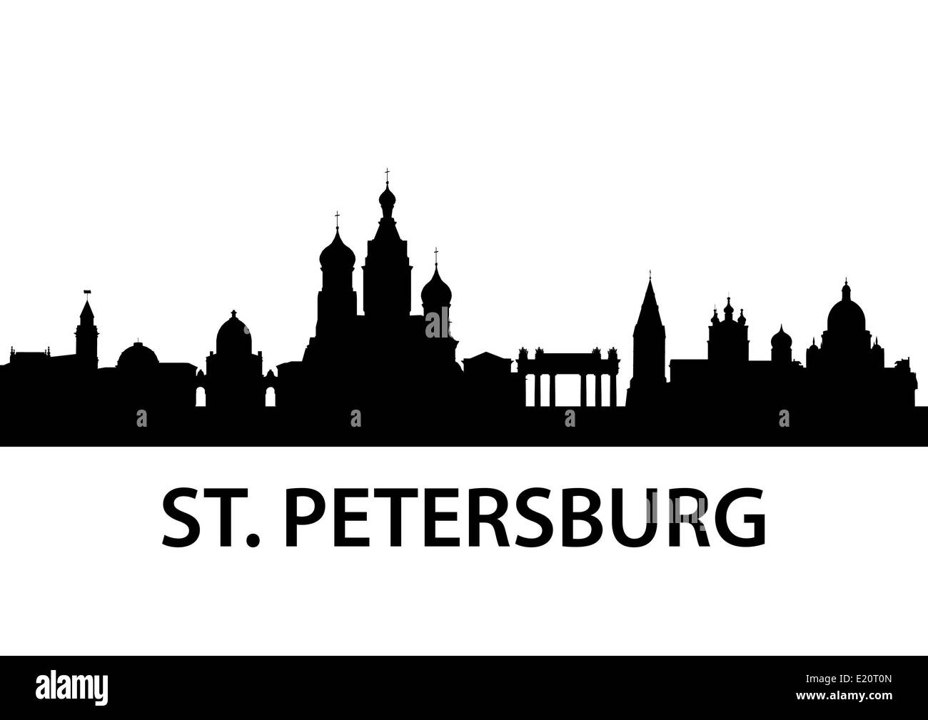 Skyline von St.Petersburg Stockfoto