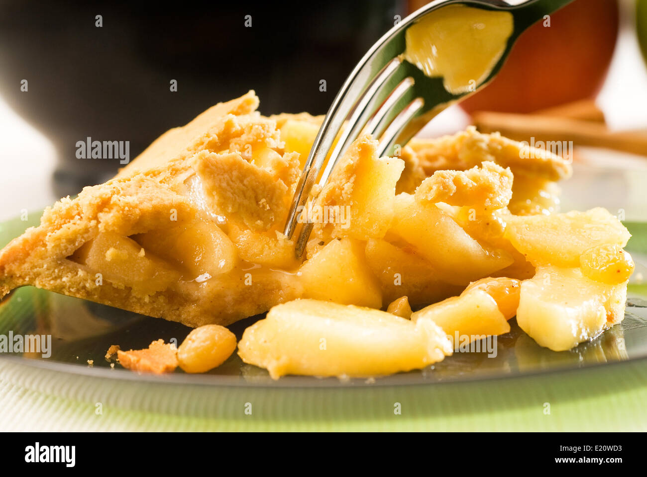 frischer hausgemachter Apfelkuchen Stockfoto