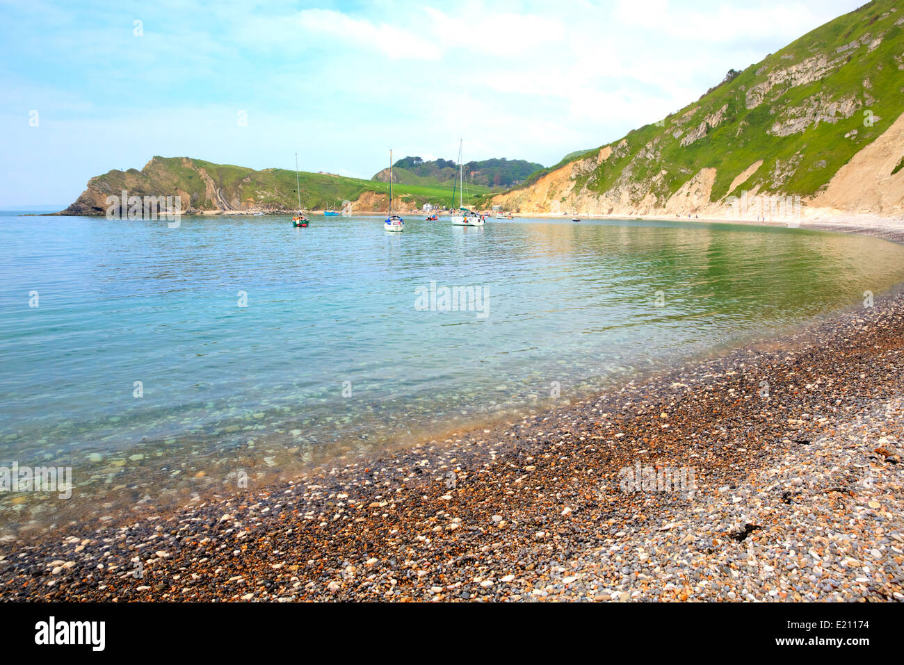 Lulworth Cove England UK Englisch Jurassic Küste von Dorset und Englands erste Weltnaturerbe Stockfoto