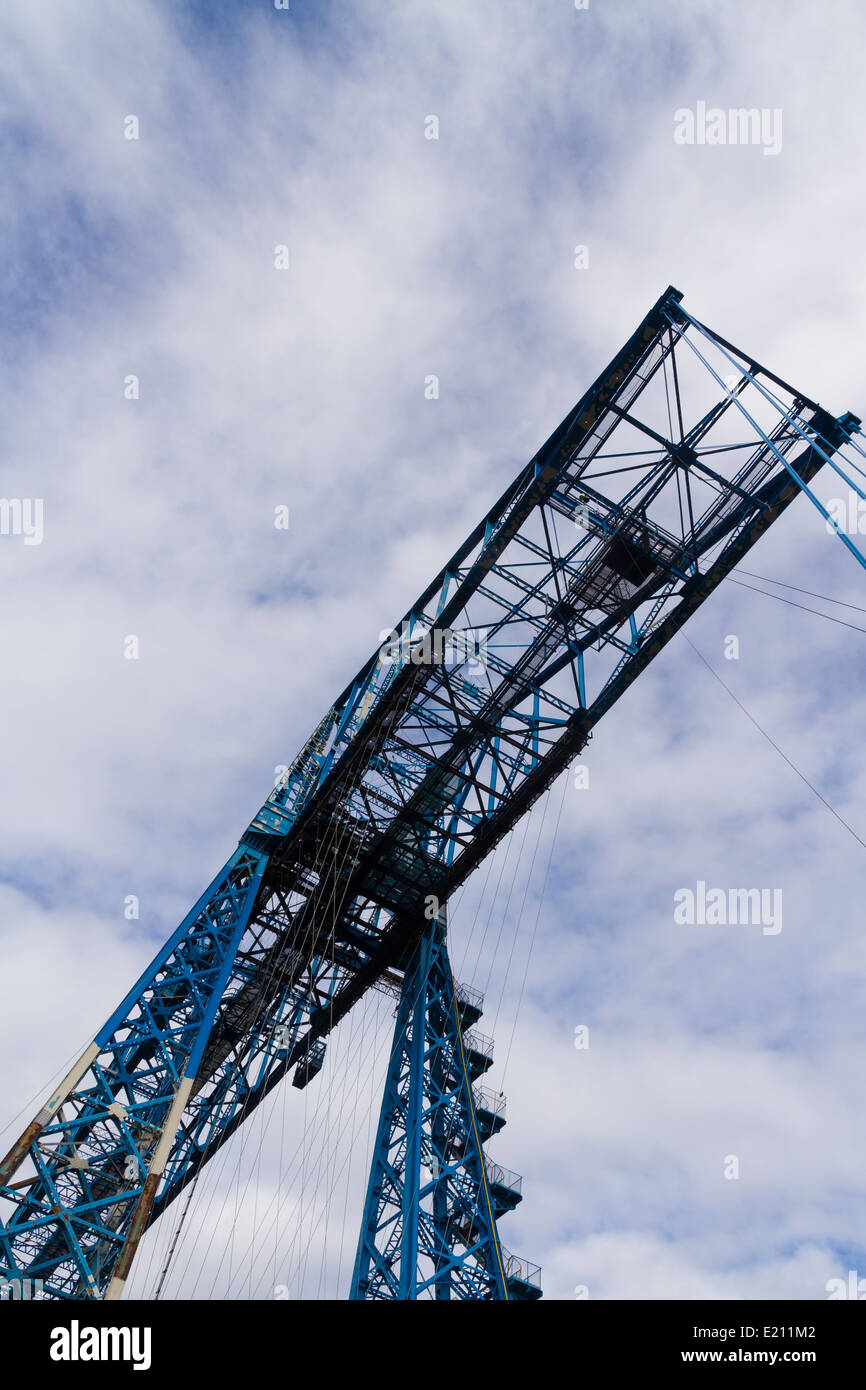 Längsten verbleibenden Schwebefähre der Welt. Im Jahr 1911 eröffnete ist Brücke noch in Betrieb. Stockfoto