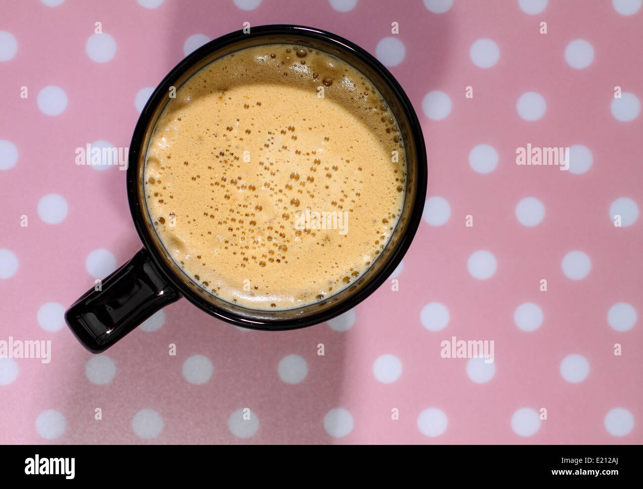 Nahaufnahme von einer Tasse Kaffee Stockfoto