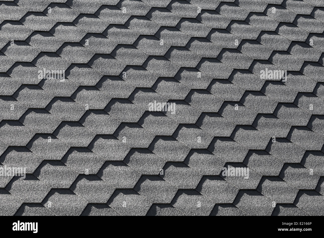 Modernes schwarzes Dach Fliesen Muster, Foto Hintergrundtextur Stockfoto