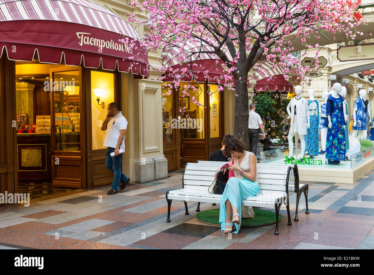 Russland, Gum Einkaufszentrum in Moskau Stockfoto