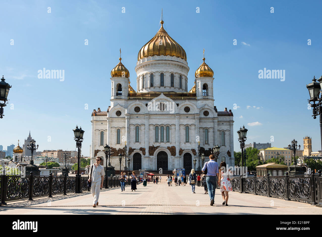 Moskau, Christ-Erlöser-Tempel Stockfoto