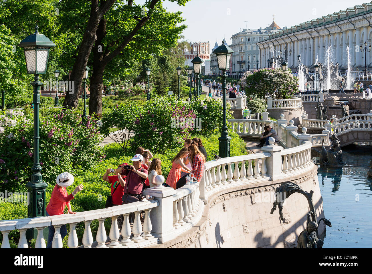 Moskau, Alexanders Gärten Stockfoto