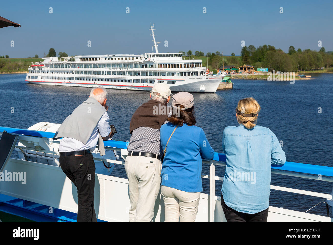 Russland, Kreuzfahrt auf der Wolga Stockfoto