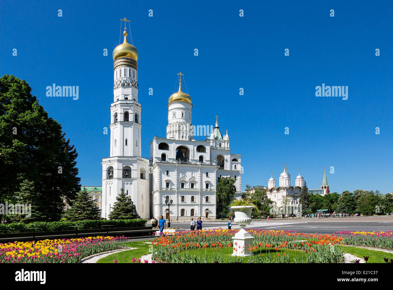 Moskau, Kreml, Ivan die Great Bell Tower und Kathedrale Stockfoto