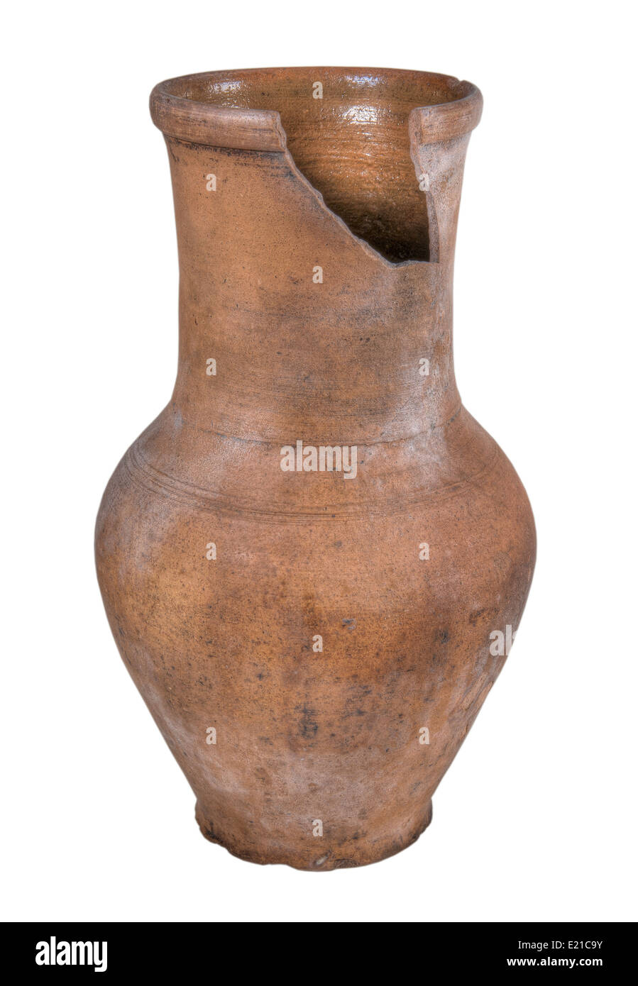 Tontopf Handarbeit. Es ist möglich, Milch oder andere Flüssigkeiten zu speichern Stockfoto