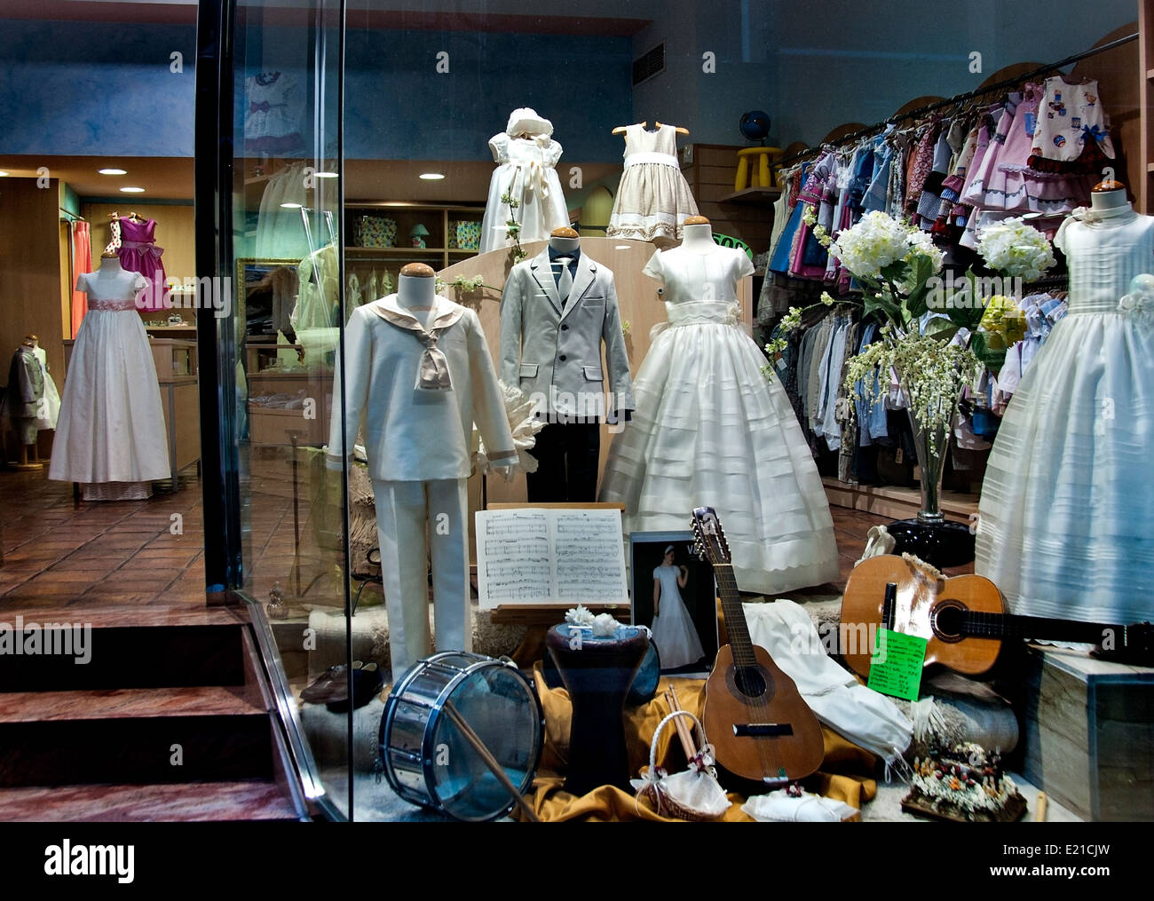 Murcia klassische alte klassische Mode Shop (Semana Santa Karwoche Osterprozession) Spanien Spanisch Stockfoto