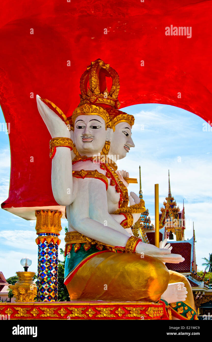 Lord Brahma-Statue im buddhistischen Tempel, Koh Samui - Thailand Stockfoto