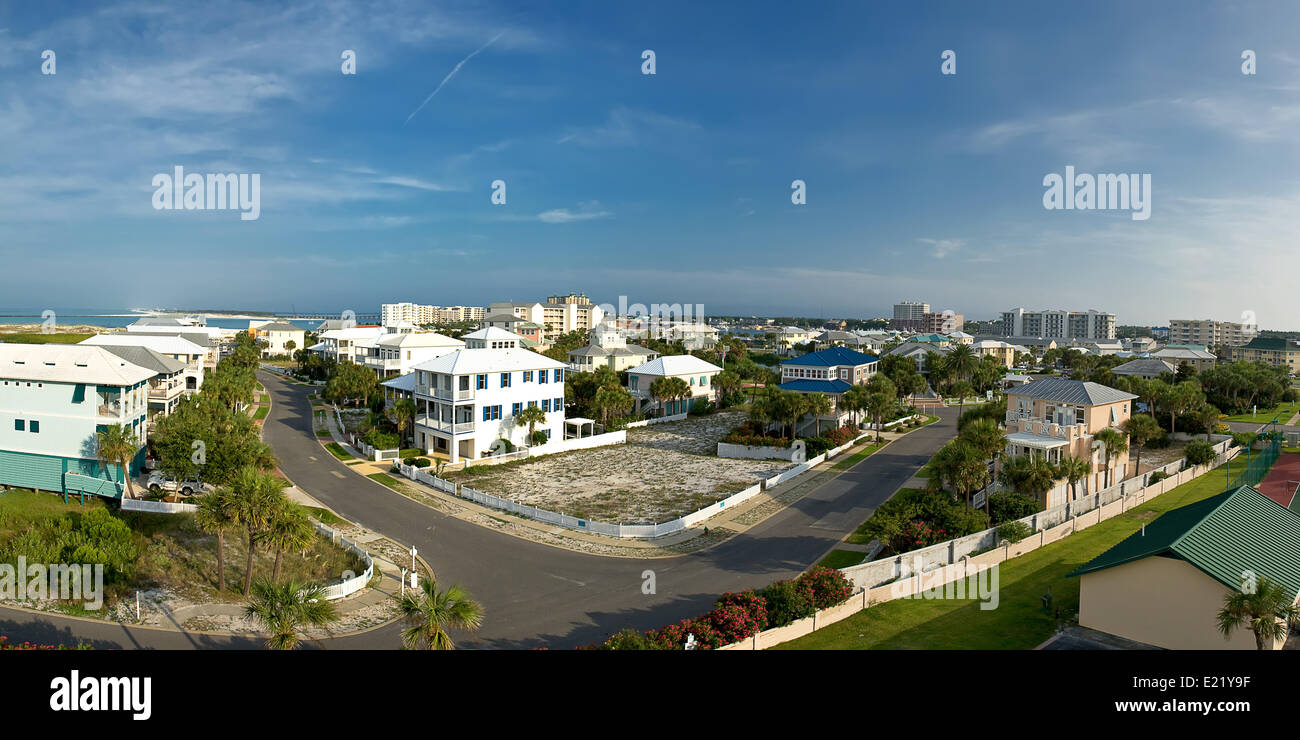 Panoramablick über Destin Stadt Stockfoto