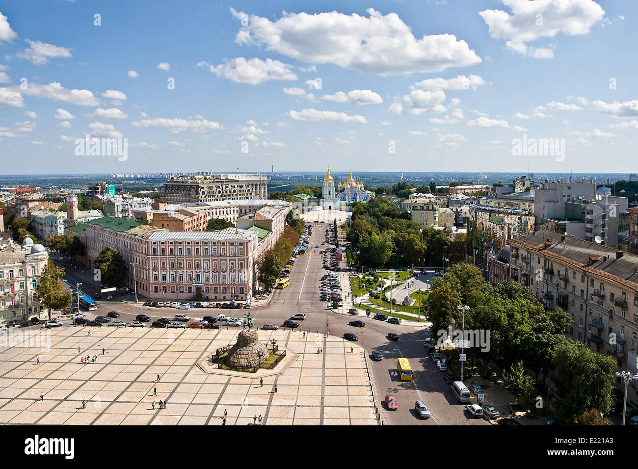 Luftaufnahme von Kiew Stockfoto