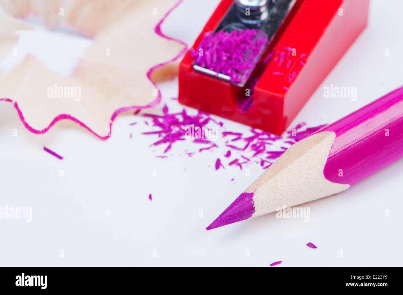 Buntstift mit spitzer Nahaufnahme. Stockfoto