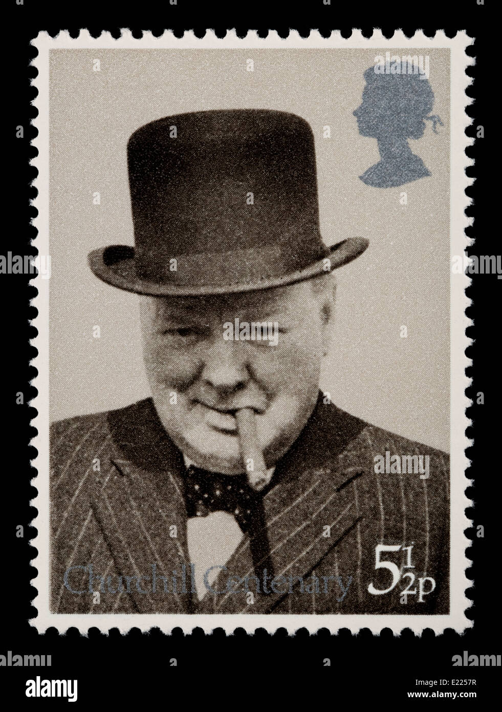 GROßEN BRITTAN - ca. 1960: Eine Briefmarke gedruckt in großen Brittan zeigen, Winston Churchill, ca. 1960 Stockfoto