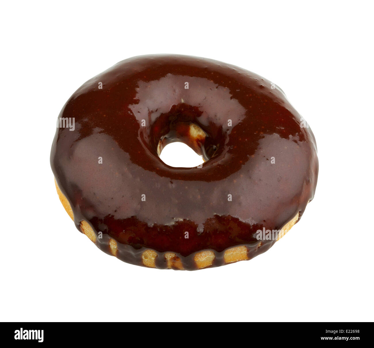 Donut mit Schokolade Zuckerguss Stockfoto