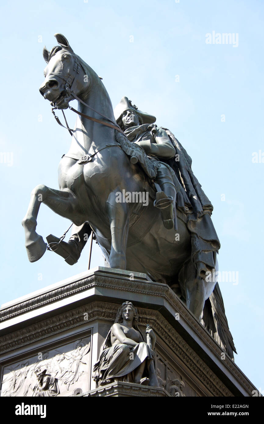 Reiterstandbild Friedrichs des großen, Berlin. Stockfoto