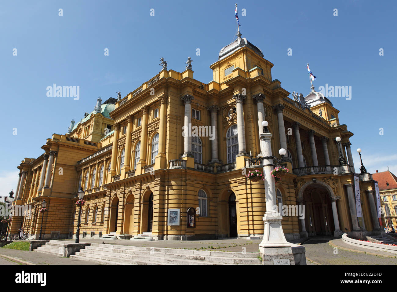 Das Kroatische Nationaltheater (HNK Zagreb) in Zagreb, Kroatien. Stockfoto