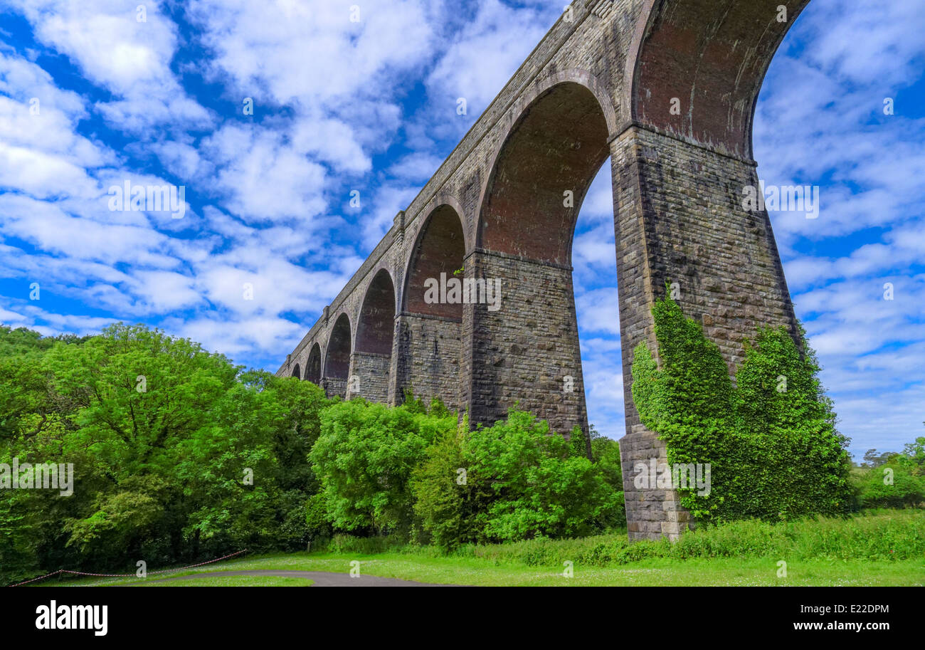 The13 span viktorianischen Eisenbahnviadukt auf dem Gelände des Porthkerry Country Park Barry Vale von Glamorgan South Wales Stockfoto